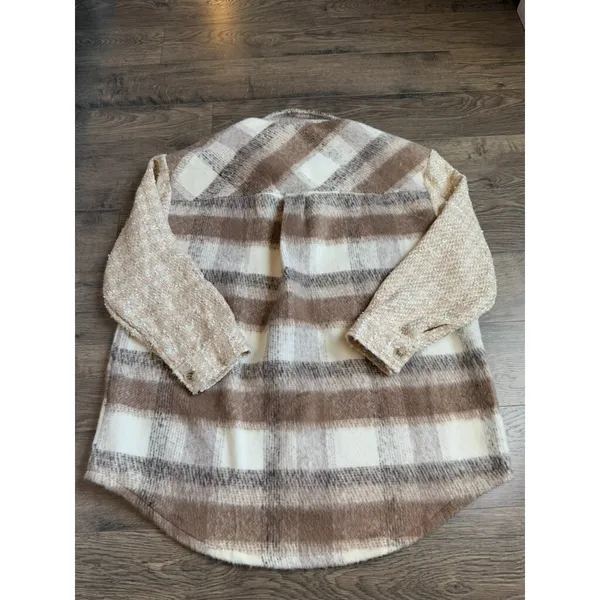 EUC Womens SOUTHERN GRACE timeless tweed‎ shacket shirt button plaid size XL - Image 5
