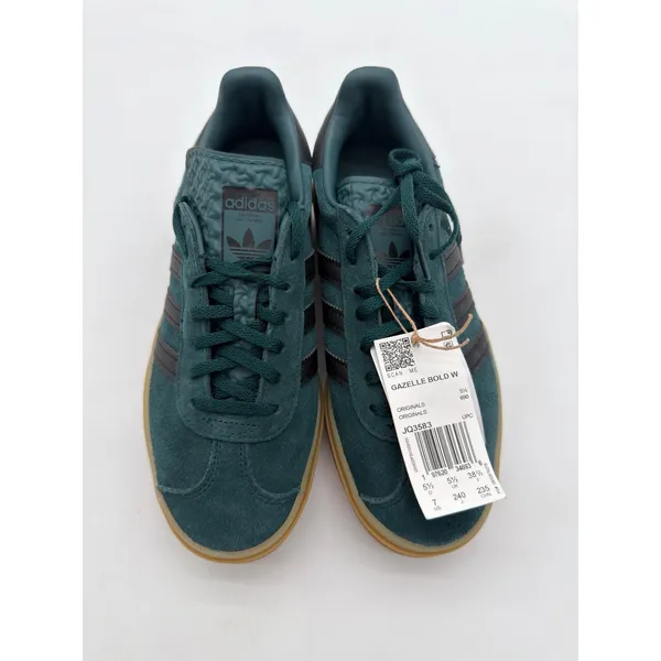 Adidas Gazelle Bold Aurora Ivy Gum Brown Platform Skater Suede Low Sneakers 7 - Image 2