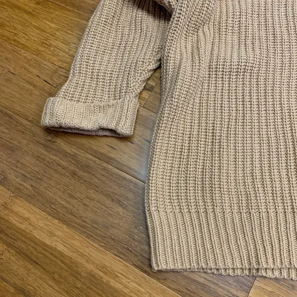 American‎ Eagle Oversized Knit Turtleneck Sweater Womens Size XL Rolled Cuffs - Image 2