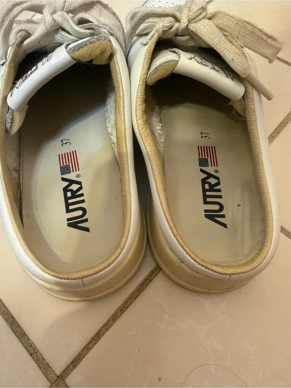 Autry | White Leather Slip-On Sneaker Mules size 37 - Image 8