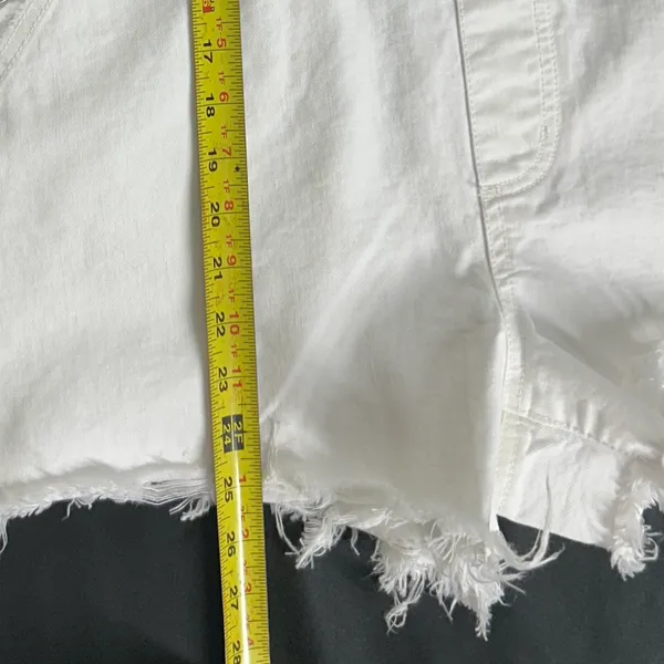 American Eagle White Denim Rainbow Strap Shortalls Overalls NWT - Image 12