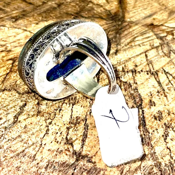 Lapis Lazuli Ring Size 7 Blue - Image 5