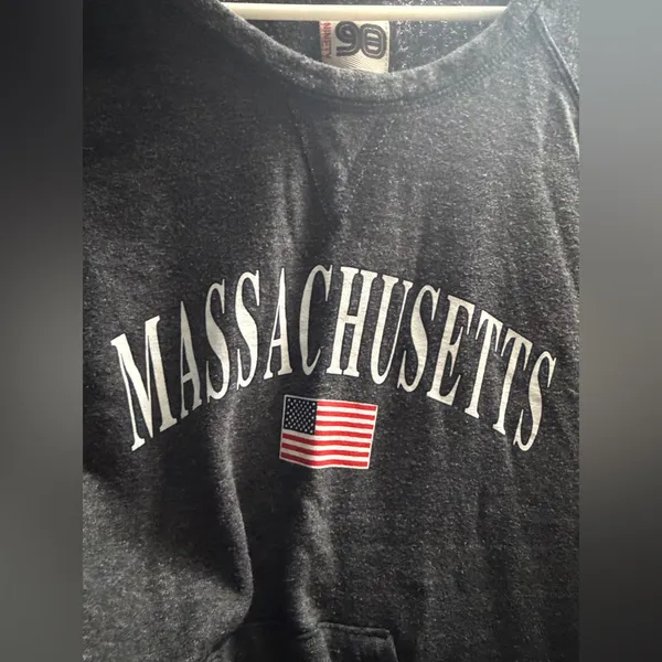 Ninety Gray Massachusetts Sweatshirt Size M - Image 3