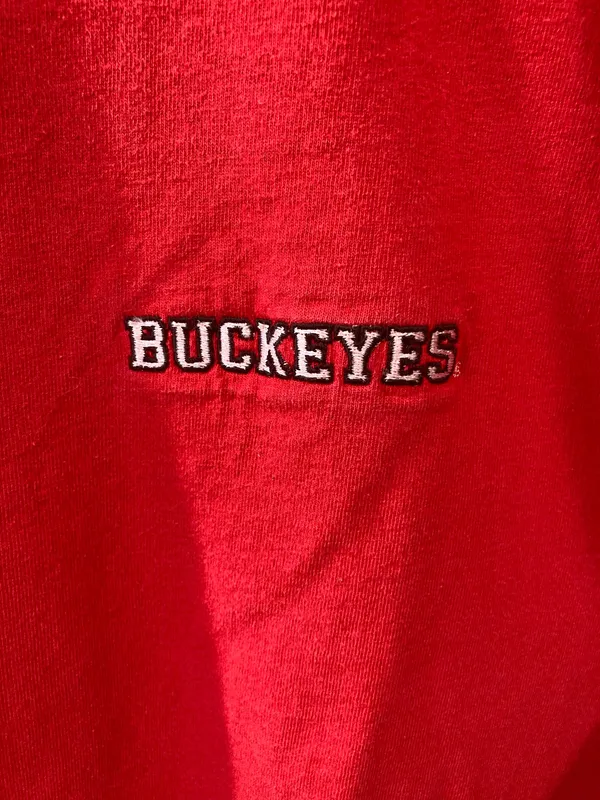 Ohio State Buckeyes 90s Style Steve & Barry’s OSU Classic College Red T-Shirt - Image 3
