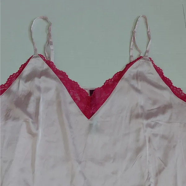 90s Revival Y2K Cami Babydoll Lingerie Top Size XL Pink Satin Coquette Adore Me - Image 5