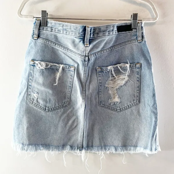 Abercrombie & Fitch Zoe Natural Rise Vintage A-Line Denim Skirt Blue 27 / 4 - Image 3