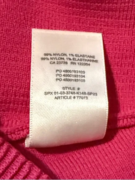 Babaton Aritzia Fuchsia Ribbed Crisscross Cropped Knit Fitted Halter Top Size XS - Image 8