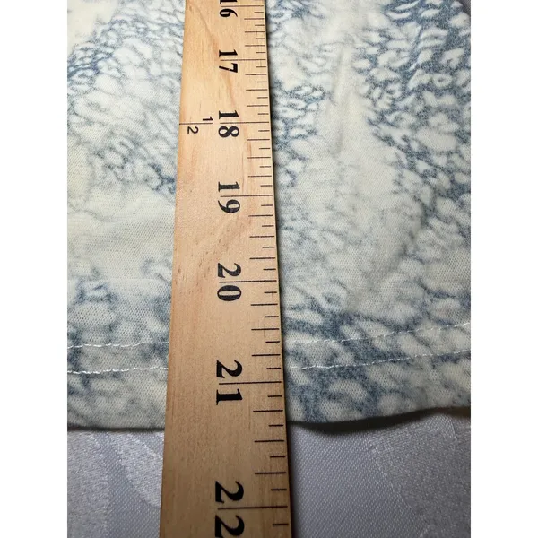 Princess Polly Blue Cream Animal Print Mesh Long Sleeve Size 4 Boho Indie Y2K - Image 6
