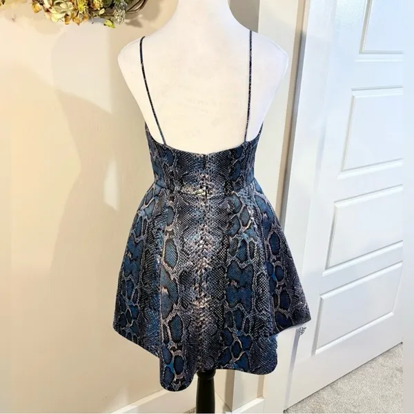 LOVERS + FRIENDS Young Love Fit & Flare Mini Dress in Night Python~Small 🧡 - Image 6