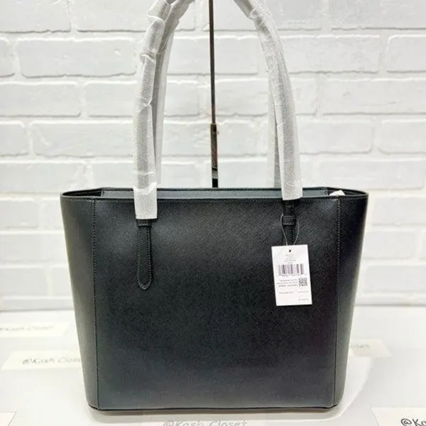 Kate Spade New York Black Schuyler Saffiano Medium Tote - Image 5