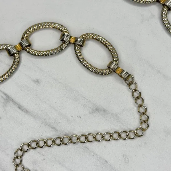 Chunky Textured Oval Link Gold Tone Chain Belt Large/XL (L/XL) ✨ - Image 9