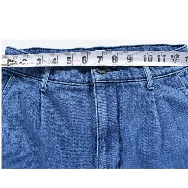Aritzia Wilfred Free Pleated Barrel Leg Jeans Organic Cotton Medium Wash Blue 4 - Image 5
