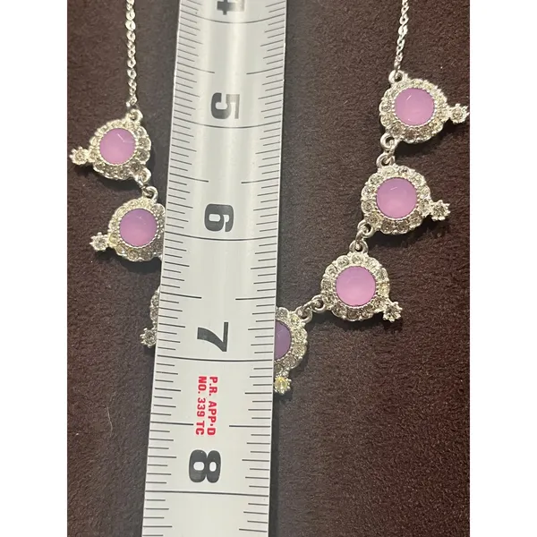 Vintage Lia Sophia Crystal Statement Necklace - Image 4