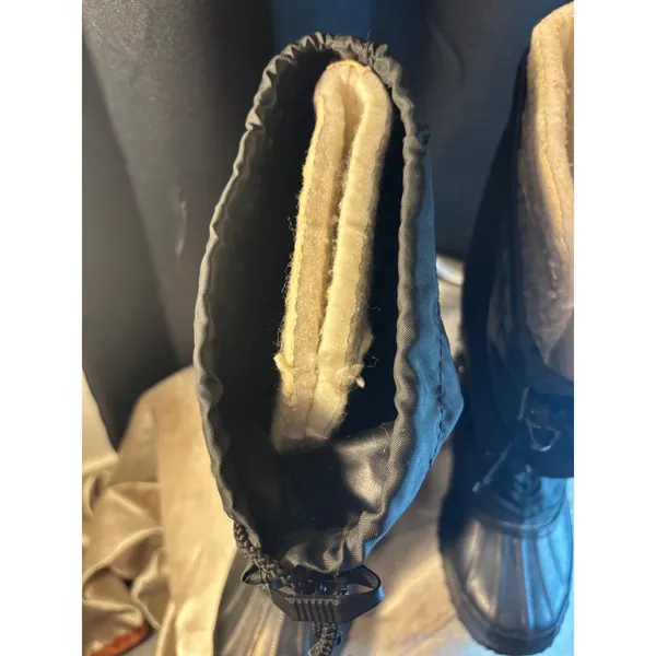 Sorel Snowlion Black Winter Boots Made in Canada Rubber Nylon Womens 5 - Image 6