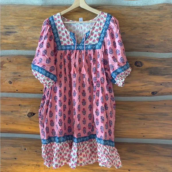 Old Navy Puff-Sleeve Printed Mini Swing Dress size XL - Image 2