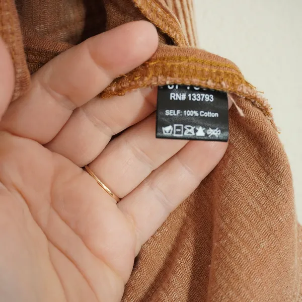 POL Size Medium Brown Corduroy Jacket Distressed Boho Casual Fall Cropped Casual - Image 5