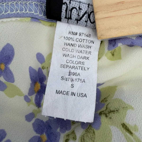 Juno Skirt Womens S Yellow Purple Floral Midi Pull On Lightweight Y2K Style READ - Image 9