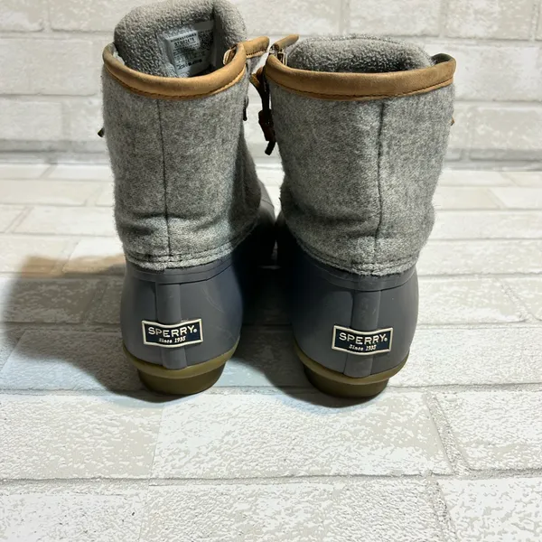 Sperry Gray Duck Boots Waterproof Rain Snow boots size 9 - Image 4