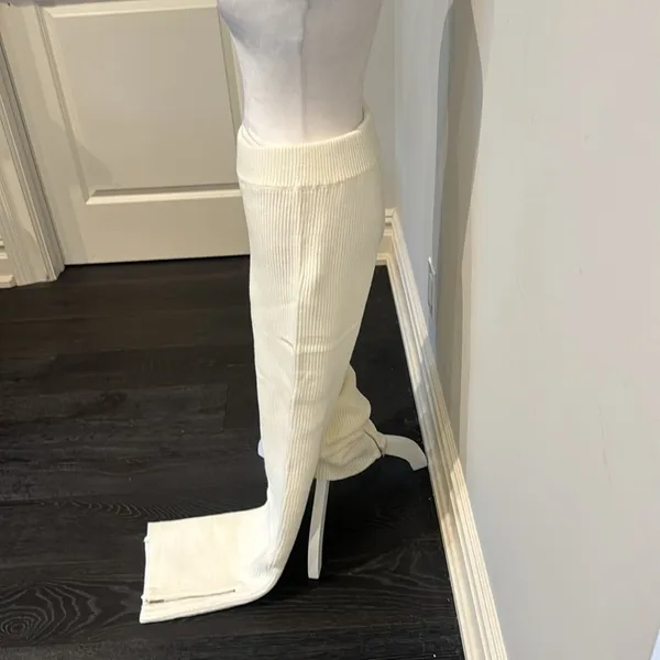 White Fox White Comfy Knit Lounge Pants - Image 2