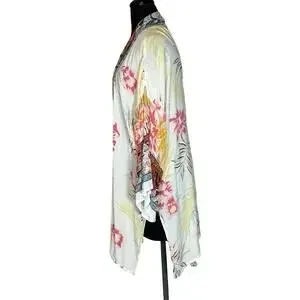 Billabong Fire Nights Boho Floral Kimono Beach Cover Up Festival Size M - Image 3