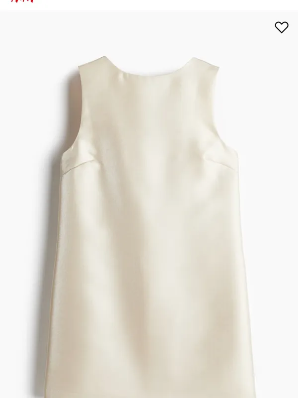 Divided Shimmering Cream Slip Dress - Image 2