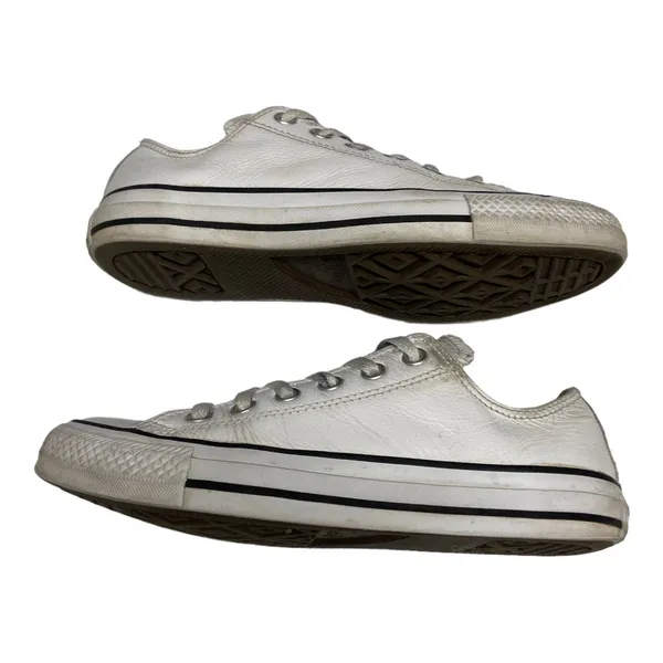 Converse Unisex Shoes 109058 Sz 7 Chuck Taylor All Star White Leather Low Top‎ - Image 4