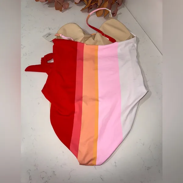 Colorful Striped Women Swim One Piece - Image 7