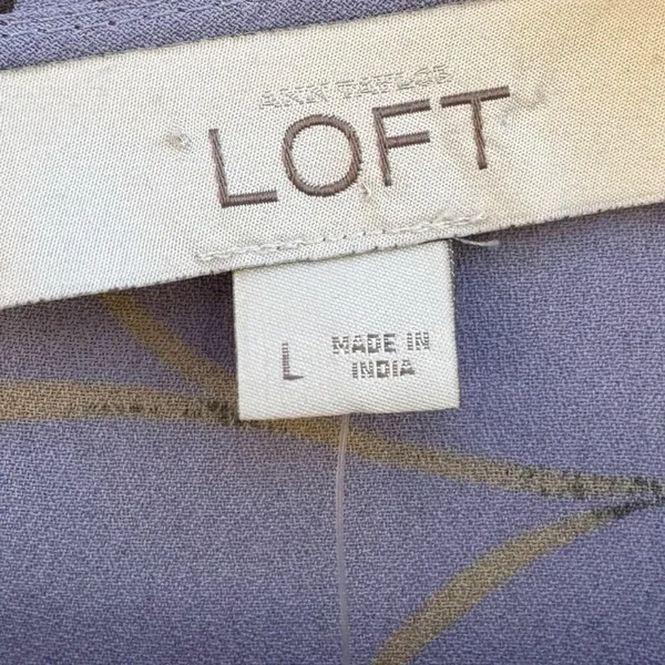 LOFT Lavender Flutter Sleeve Blouse - Image 3