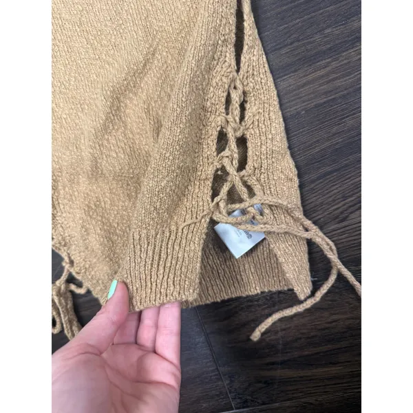 Urban Outfitters Side-Tie Knit Sweater‎ Vest - Camel - XS/TP - Image 2