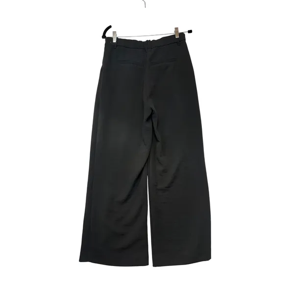 Abercrombie &‎ Fitch Black Wide Leg Pleated Trousers High Rise Size 8 29 Pants - Image 5