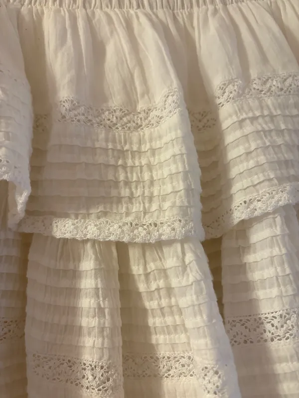 Aerie White Ruffle Skirt - Image 4