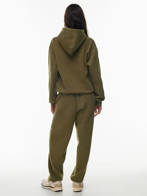 TNA BY ARITZIA Cozy Fleece Boyfriend Fit Joggers in Olive Green - Image 2