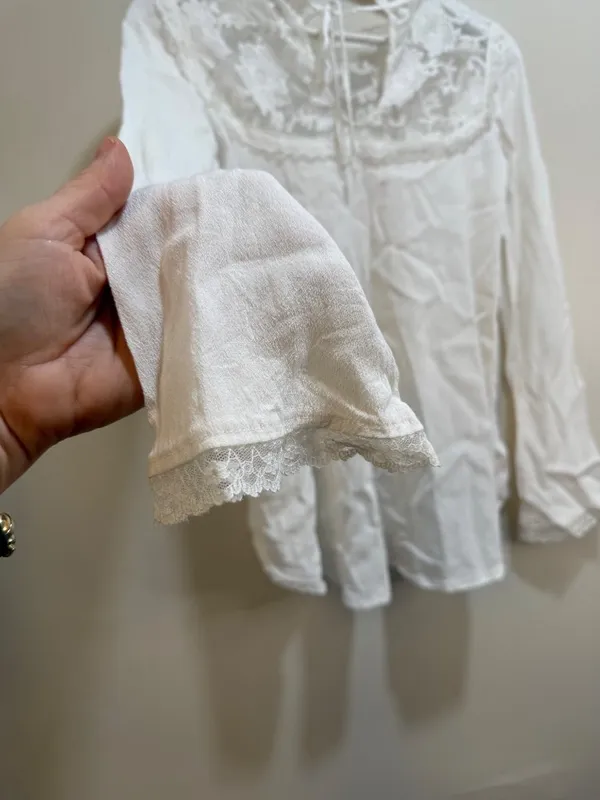 Romantic Poetic Flowy Lacey Flowy Dainty Feminine Flirty White For love and Lemo - Image 4