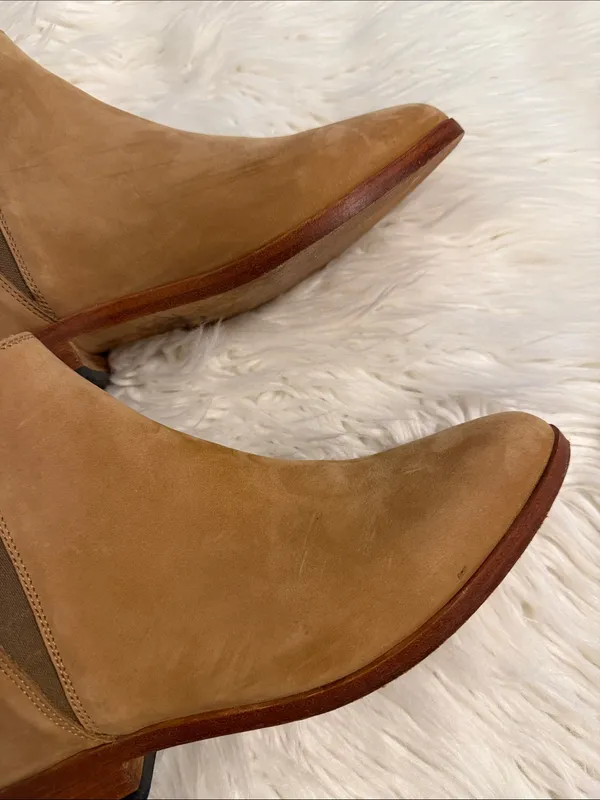 Nisolo Tan Chelsea Ankle Boots in Suede size 8 excellent condition see all photo - Image 2