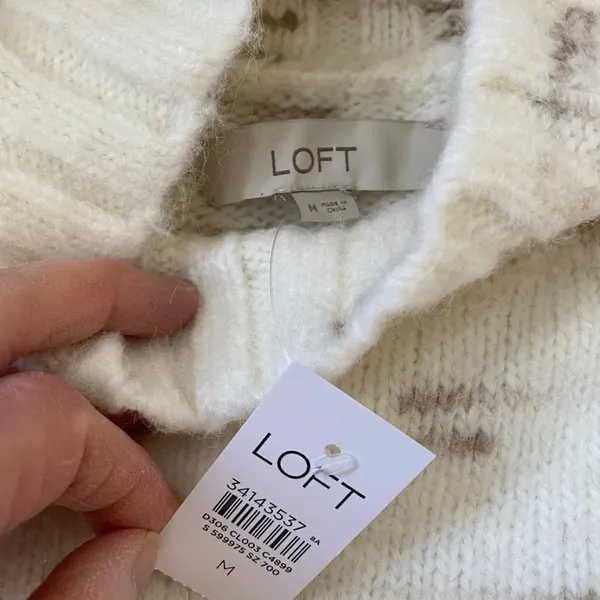 Loft Spacedye Turtle Neck Sweater. NWT medium - Image 5