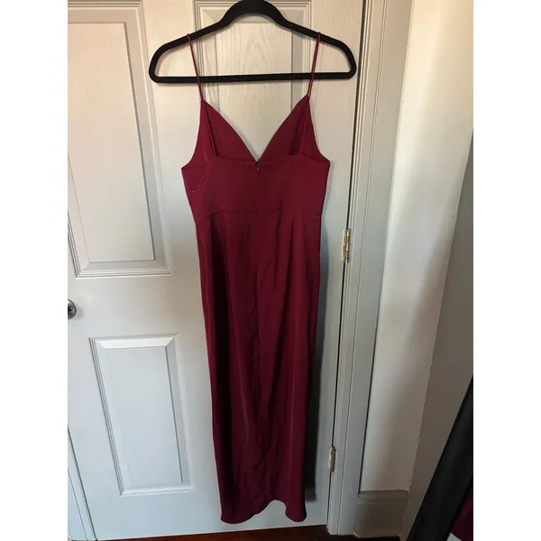 Women's Spaghetti Strap Ruched Midi Dress - Image 4