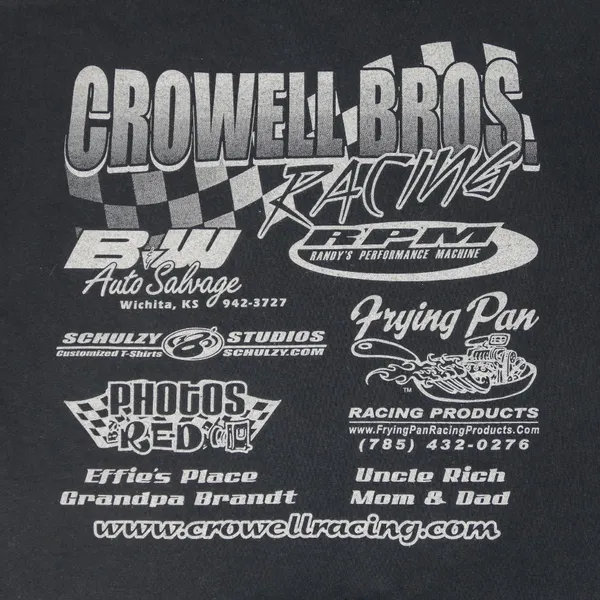 Gildan Black Crowell Bros. Racing Graphic T-Shirt - Image 6