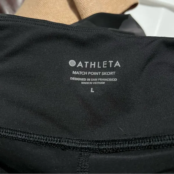Athleta‎ Match Point Printed Skort Camo Black Gray Large - Image 3