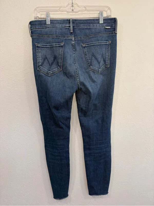 MOTHER The Looker Ankle Fray Skinny Jeans Blue Size 29 - Image 2