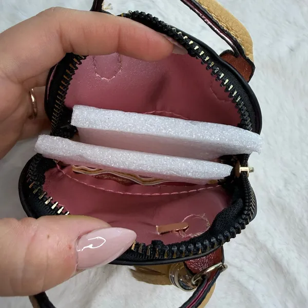 Mini Tote Bag Keychain Coin Purse Mini Pouch Zipper Fashion Charm Bag Charm - Image 3