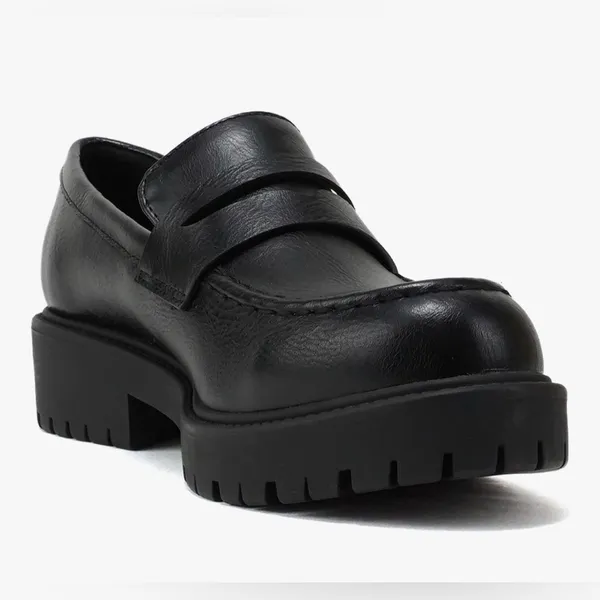 NEW Soda “HENDER” Round Toe Low Heel Lug Sole Platform Penny Loafer Shoe 10 - Image 4