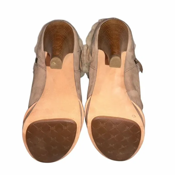 Ugg Georgette Nubuck Leather Sheepskin Shearling Ankle Boots Heels Shoes size 5 - Image 10