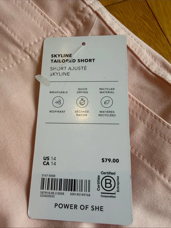 Athleta Women's Skyline Tailored Short in Pink Sand Size 14 NWT - C29 - Image 3