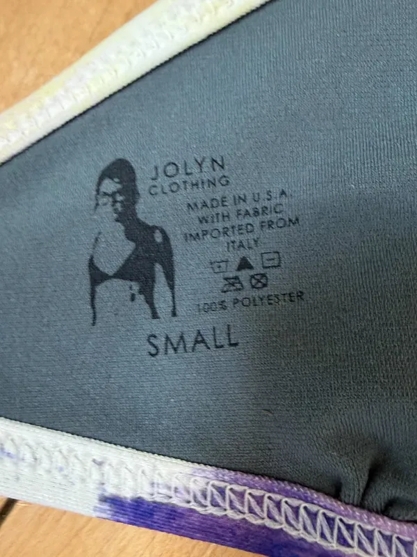 JOLYN Bikini Top Swimsuit Swim Watercolor Print Size Small - Image 6