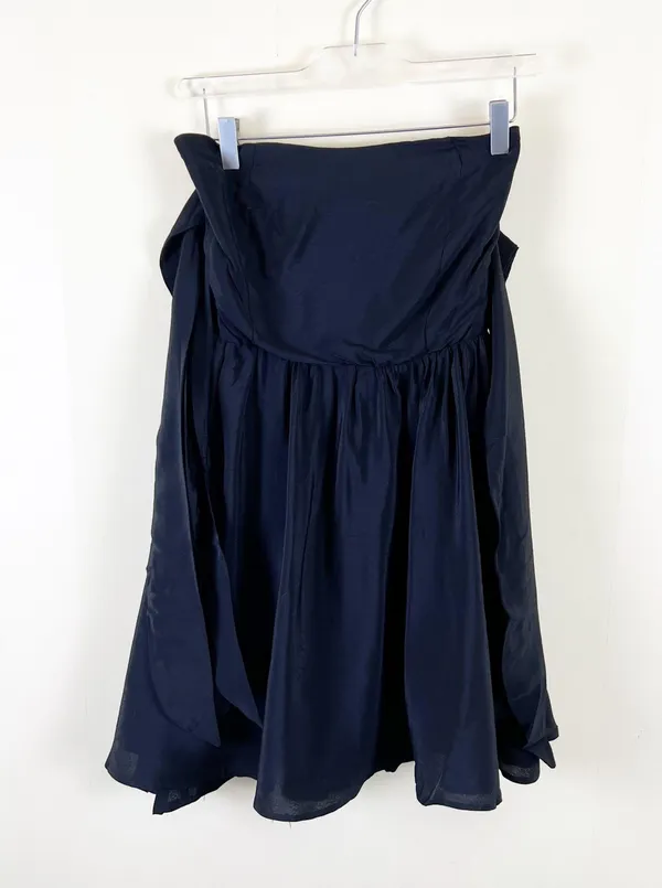 Lucy Paris Deetz Strapless Black Cocktail Dress Size Medium Sweetheart Arm Ties - Image 3