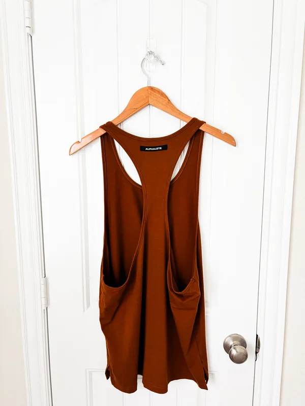Alphalete Brown Racerback Athletic Tank Top Size Large - Image 2