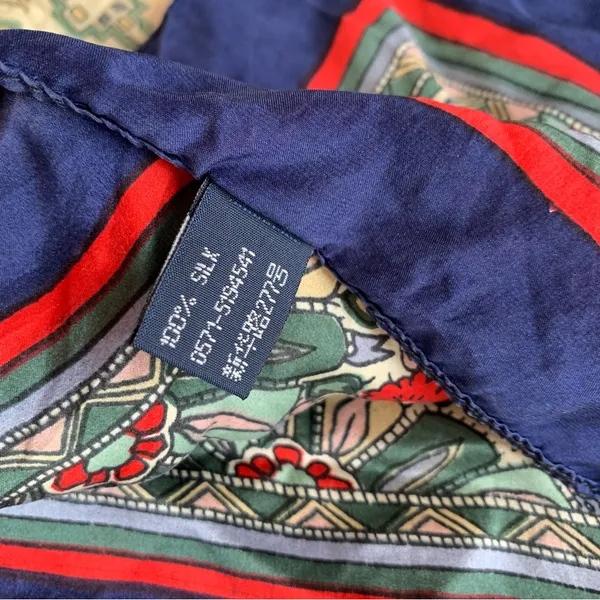 Anthropologie Vintage Chinese silk scarf - Image 7