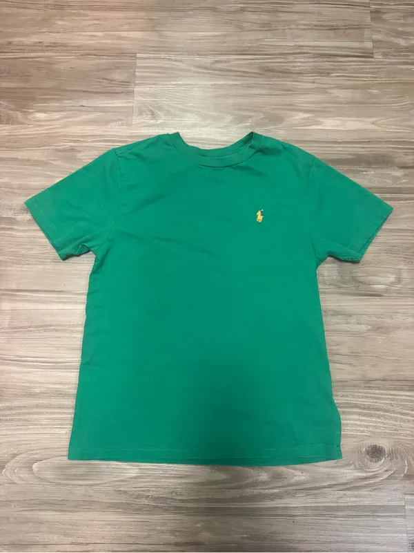 Polo Ralph Lauren Green Pony Baby Tee Fitted Cotton Top XS - Image 2