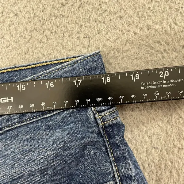 Levi's Low Pro Straight‎ Jeans Women 32 Dark Wash High Rise Distressed Denim - Image 8