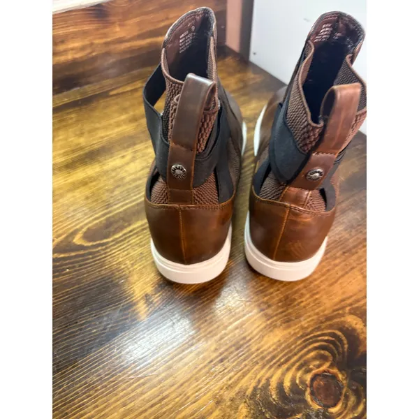 Yellow box Brown Sneaker Booties Size 9 - Image 6